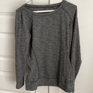 LULULEMON gray striped top